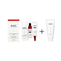 AHC Pro Shot Collagen Juvenation Lift 4 3-STEP Deluxe Kit (Essence + Serum + Eye Cream) + Free AHC Prep Reset Cleansing Foam 30ml white
