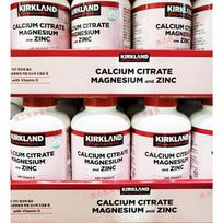 Kirkland Calcium Citrate Magnesium Zinc 1 586.2mg 500 Tablets + Additional Ido Alcohol Swabs
