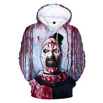 Horror Movie Terrifier 3D Print Hoodies Men Women Casual Streetwear Fashion Hoodie Sweatshirts Pullovers Tracksuits Man Clothing 4XL gray