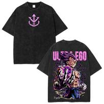Dragon Ball Super Vegeta Ultra Ego Anime T-Shirt Vintage Graphic Tee 120 black