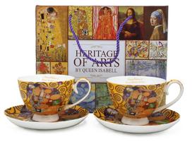 Porcelain Cups 2 Pcs. Klimt The Kiss 250 + Saucers
