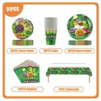 Game P-Plants vs Z-Zombies Birthday Party Disposable Tableware Balloon Background Decoration Children Party Supplies Props Gifts Other