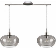 BRILAGI - LED liustra ant laido RETRO GLASS 2xE27/60W/230V matinis chromas/dūminė pilka