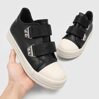Men’s Gold Velcro Height-Increasing Thick Sole Low-Top Board Shoes - Fashion Classic 2026 Style. 39 black