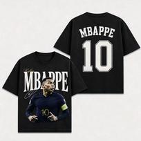 Kylian Mbappe France No10 Football Graphic T Shirt Y2k Oversized Unisex Summer High Quality Short Sleeve Streetwear Fan Tee M black