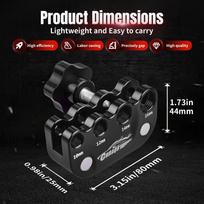 Ergonomiškas žvakės tarpelio matuoklis su plieniniais lamelėmis M10 M12 M14 M16 žvakėms, aliumininis su magnetu Only Gap Tool Black
