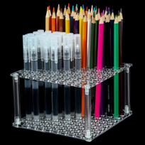 YX163 96-Hole Acrylic Paint Brush Pencils Stand YX163 (Transparent) skaidri