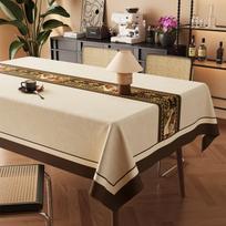 Vintage Tablecloth: Waterproof, Grease-Resistant, No-Wash, Heat-Resistant Table Mat—Maillard Light Luxury Coffee Tablecloth 60*120cm white