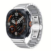 Stainless Steel Band for Samsung Galaxy Watch Ultra 2 Strap 47mm Luxucy Metal Bracelet Correa Galaxy Watch 9 8 8 Classic 40 44mm Galaxy Watch 8 44mm gray