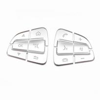Automobilio vairo mygtukų lipdukai apdailai Tinka Mercedes Benz C W205 GLC X253 V Klasė Vito W447 Automobilio aksesuarai white