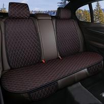 Visų sezonų neslystantys lininiai automobilinių sėdynių užvalkalai - 3/5/11 vnt. rinkinys su atlošu, būtini automobilio salono aksesuarai, puiki šventinė dovana 5Pcs/Set raudona/juoda