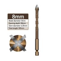 12 vnt. šešiakampio koto plytelių grąžtų rinkinys, stiklo grąžtas, mūro grąžtų rinkinys, 3–12 mm grąžtas, keramikos grąžtas, plytelių gręžimo įrankių rinkinys 8mm žalvaris