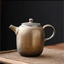 Rust Glazed Ceramic Teapot Kung Fu Teaware Make A Teapot Single Pot Home Tea Making Utensils Tea Art Teapots Tea Making Tools brown
