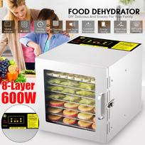 220V 600W 8 Trays Fruit Dryer Dehydrator for Fruit Meat Food Home Appliances Drying Machine Beef Jerky Making Tools gray