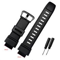 ONERubber Wrist Strap For Casio PROTREK PRG-260/270/550/250 PRW-3500/2500/5100 Replacement Black Bracelet 18mm Silicone WatchBandsMN 18mm black