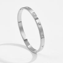 4mm Narrow Version Ten Simple Three-color Bracelet  Classic Buckle Couple Bracelet 19CM white