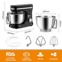 1000W Multifunctional Kitchen Desktop Egg Whisk Blender High Speed Food Processor Professional Stand Electric Mixer black
