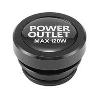 Aluminum Power Socket Plug Cover Caps Car Lighter Outlet Cover Universal Dustproof Caps for Power Port Outlet gray