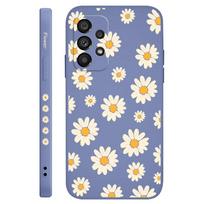 Banguotas ramunėlių dėklas, skirtas Samsung Galaxy A73 A53 A33 A23 A13  A72 A52 A52S A32 A22 A12  A71 A51 A31 A21S 4G 5G dangtelis Samsung A53 5G white