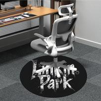 1 vnt. Linkin Park kėdės kilimėlis biurui Neslystantis, minkštas ir patogus, kilimėlis biurui, žaidimams, lengvas apvalus grindų kilimėlis yy251021039 80cm by 80cm gray