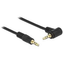 Delock cable Audio 3.5mm male/male angled black 0.5m 83752
