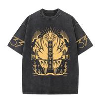 Esquie Clair Obscur Expedition 33 Vintažiniai skalbti grafiniai marškinėliai vyrams Gotikiniai Klasikiniai Punk trumpomis rankovėmis T-shirt Unisex Streetwear 2XL beige