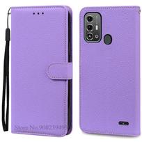 ZTE Blade A53 Pro dėklas Minkštas silikoninis piniginės odinis dėklas ZTE Blade A53 Pro dėklas Atverčiamas dangtelis Coque Fundas ZTE Blade A53 Pro purple