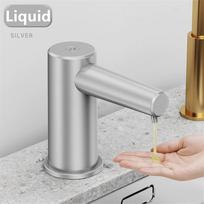 Touchless Automatic Soap Dispenser, Electric Bathroom Kitchen Sink Pump ,100cm Extension Hose,Black&Silver,Liquid&Foam Modes black