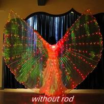 Angelodini LED sparnai Suaugusiųjų Vaikų kostiumas Apsiaustas Cirko LED šviesa Šviečiantys kostiumai Šventės Šou LED Izidės sparnai Šokio drabužiai M(Child 115-154cm)