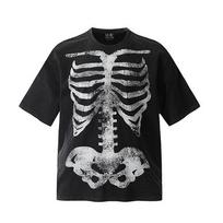 Unisex Vasarinis Y2k Stiliaus Didelis Skeleto Marškinėliai Super Šaunūs Ir Madingi Spausdinti Oversized Stiliaus 3XL black