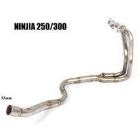 Užsidedamas ant Kawasaki Ninja 250/300 Z250/300 2012 - 2017 Motociklo Išmetimo Sistemos 51MM Nerūdijančio Plieno Priekinis Jungiamasis Vamzdis Escape Moto Duslintuvas A gray