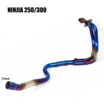 Užsidedamas ant Kawasaki Ninja 250/300 Z250/300 2012 - 2017 Motociklo Išmetimo Sistemos 51MM Nerūdijančio Plieno Priekinis Jungiamasis Vamzdis Escape Moto Duslintuvas B