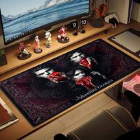 Vampire Diaries Color Mouse Pad Large Gaming Table Cushion Non-slip Laptop Tablet Big Mousepad XXL Mat Mini PC Playmat With Lock edge 30cmx60cm(11.8x23.6inch) brown