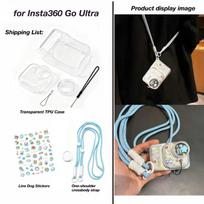 For Insta360 Go Ultra TPU Transparent Cover Anti-Scratch Drop-proof With Anti-lost Rope Full Coverage Scratch-proof Lens Cap