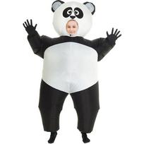 Panda pripučiamas kostiumas vaikams suaugusiems juokingas personažas Cosplay oro pripūtimas kostiumas Karnavalo animacinis persirengimas Tėvų ir vaikų apranga Festivalio One Size white