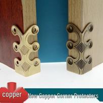 Engraved Brass Retro Style Corner Protector for Furniture Black