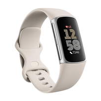 FITBIT Fitbit Charge 6 OLED Activity Tracker, porcelain/aluminum, silver