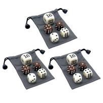 1/2/3 Rinkiniai 22MM Backgammon kauliukų rinkinys Nešiojamas kelioninis akrilinis perlamutrinis dvigubinimo kubas Žaidimų vakaras Stalo žaidimo kauliukai Žaidimų priedai 3 Sets gray