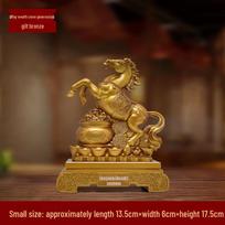 Zodiako Žirgo Laimės Ornamentas: Elegantiškas biuro, įkurtuvių ar verslo dovanos dekoras brown