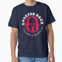 You'll Know At The Finish Line Spartan warrior helmet ancient greece this is sparta T Shirt for men Large size Adult tops S-6XL 4XL black