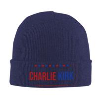 Charlie Kirk Bonnet Hats  Beanie Hats Spring Graphic Knit Hat Vintage Female Male Kpop Thermal Elastic Cap One Size blue