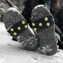Ice Cleats for Shoes and Boots Grips Rainy Snowy Weather black