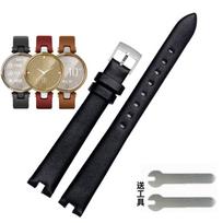 Garmin originalus tikros odos dirželis moterims Lily Notch serija Išmanusis sportinis minkštas paprastas laikrodžio dirželis 14 mm 14mm-6mm black