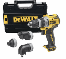 DeWalt  DCD703NT Cordless Drill, 12V (yellow/black, without battery and charger, in TSTAK Box, 4 interchangeable heads)