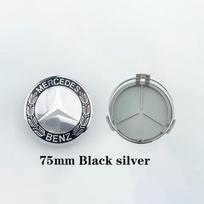 75 mm 4 vnt. automobilio ratlankio centrinio dangtelio pakeitimo ženklelis, tinkantis Mercedes Benz W203 W205 W204 W221 W222 W220 W212 W211 W210 W gray