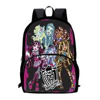 Monster High Kuprinė Priekinė kišenė Mokyklinė kuprinė Monster High Talpi kuprinė