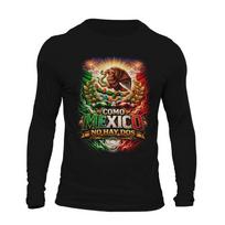 Mexico Emblem Eagle Flag Como Mexico No Hay Dos Long Sleeve T-shirt XXXL brown
