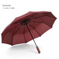 Simple Retro Style Ten-Bone Windproof 70% off Fully Automatic Men's Business Umbrella with Wooden Handle and Plaid Pattern, Suitable for Gifts and Navy Blue Frosted Wooden Handle / 104cm mėlyna