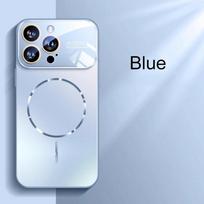 Matte AG Nano Hard Back Phone Case For 17 16 15 14 Pro Max Air Magnetic For Magsafe Wireless Charging Coque iPhone 13 white