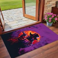 Anti‑Slip Crystal Velvet Floor Rug, Red Dead Redemption Design Carpet for Indoor Living Bedroom Home Decoration 50cmx80cm gray
